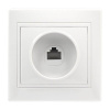 Розетка компьютерная RJ-45 1-местная белая Венера (SBE-01w-S1-RJ)